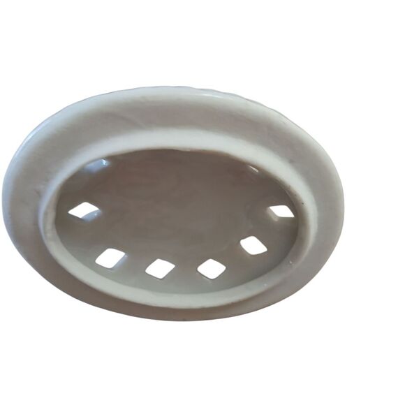 Vintage Basket Shaped Floral Trinket Box Open Weave Lattice Porcelain Gift - Picture 7 of 11